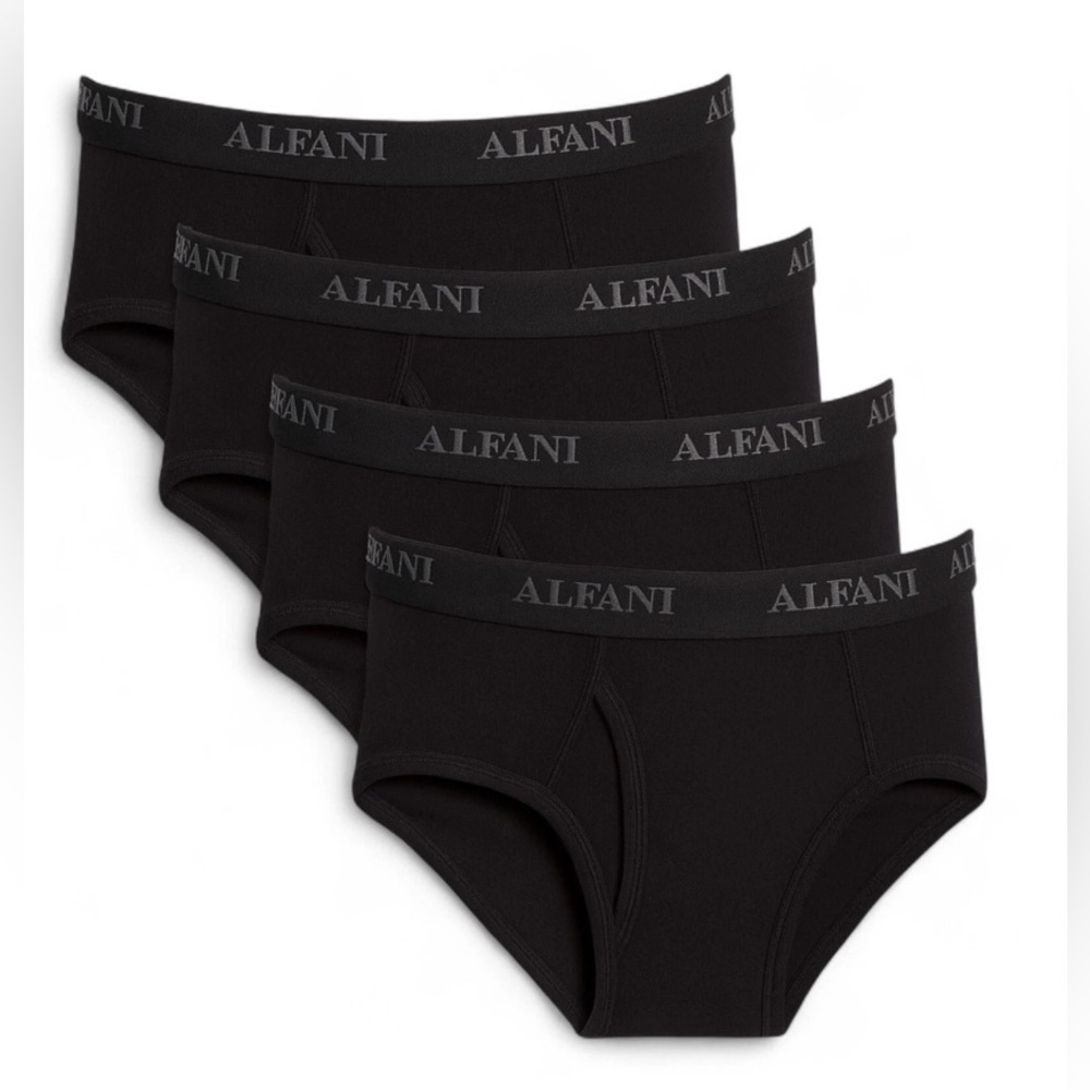 Alfani Men’s 4 Pack Briefs‎ in Black Size XL 38-40 NWT $40